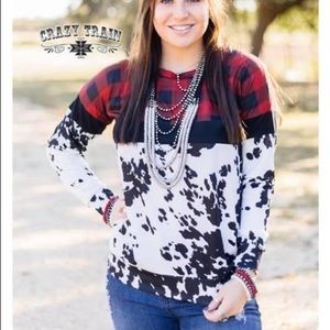 Crazy Train Cowboy Christmas Top